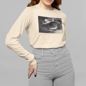 My Destiny The Wave Vintage Art Print Long Sleeve Graphic Tee T-shirt S M L XL